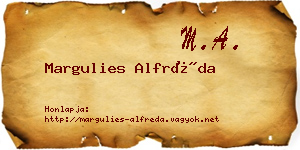 Margulies Alfréda névjegykártya